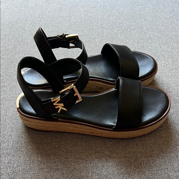 Michael Kors Black Espadrille Sandals - Picture 1 of 4